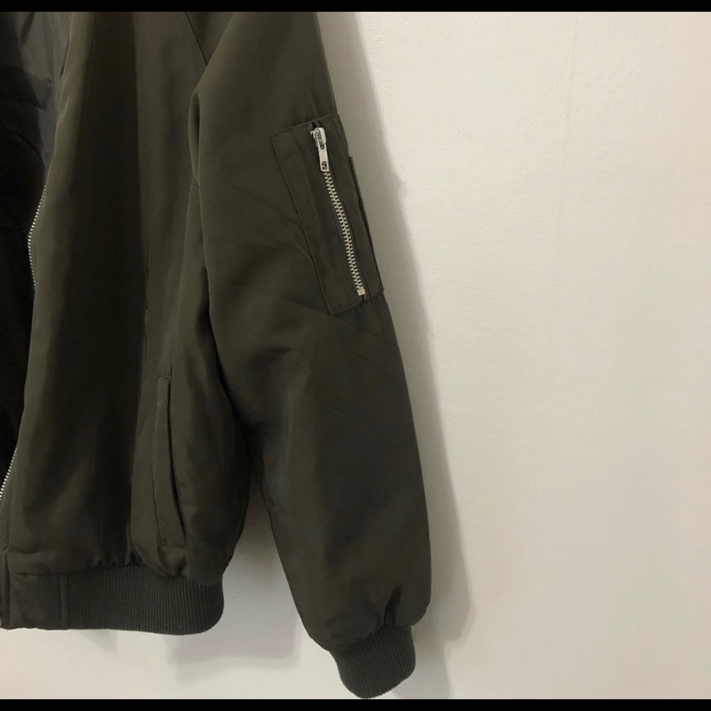 Haute Monde Khaki Bomber Jacket Sz S - Picture 4 of 4